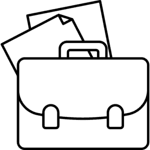 Geschäftsunterlagen in Arbeitstasche Grafik