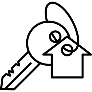 Schlüssel mit Hausanhänger Grafik
